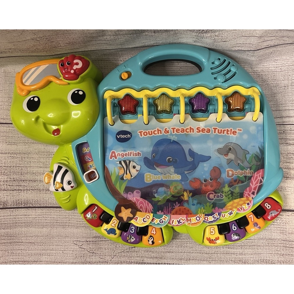 VTech‎ Touch and Teach Sea Turtle Interactive Learning Book Tested And Works